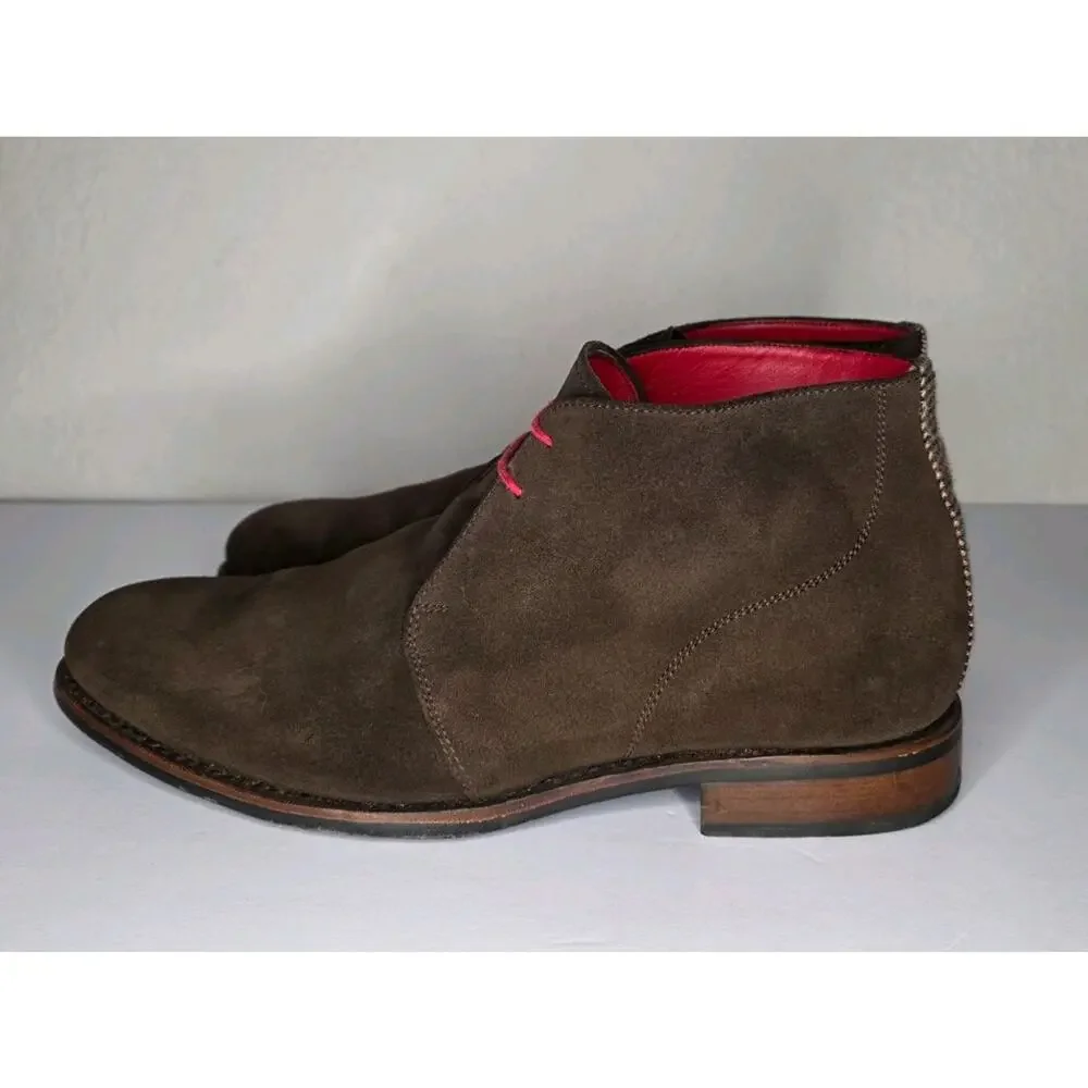 Rye 51 Men's Suede Chukka Boots Size 10 Goodyear Welt Rare Luxury Designer Shoes